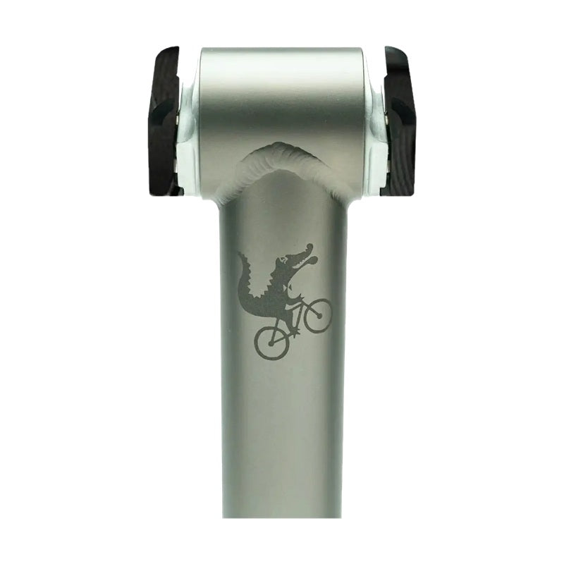 MOOTS Cinch Straight Seatpost (Gloss Black Saddle Clamp, Brushed Logo, 30.9mm)