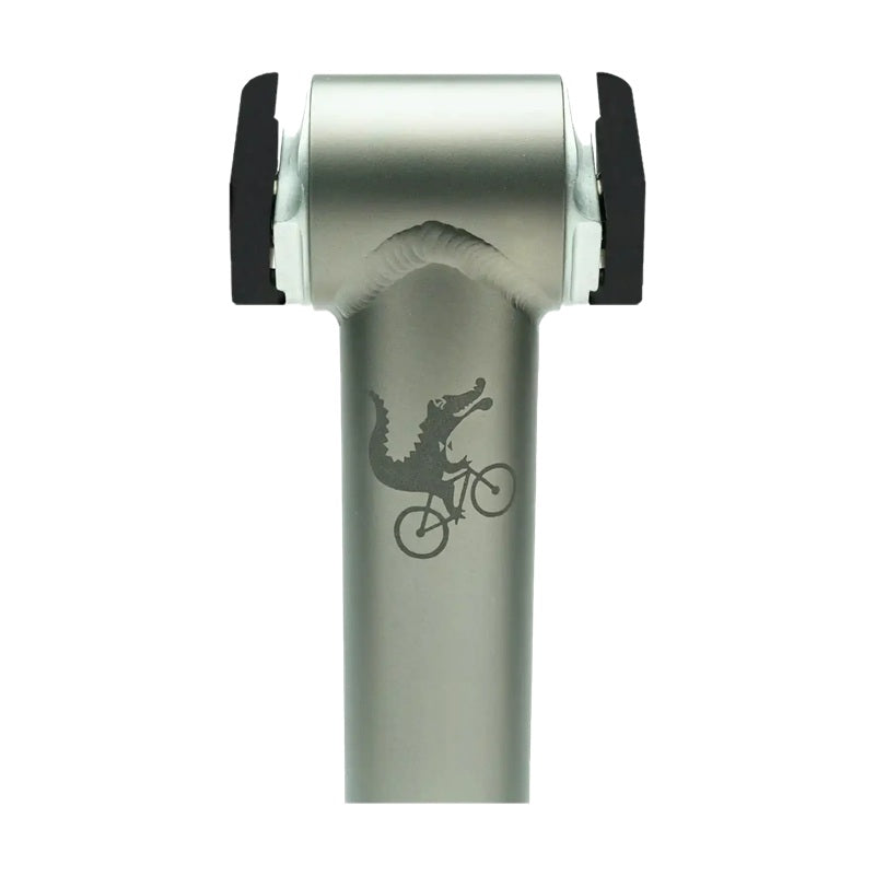 MOOTS Cinch Straight Seatpost (Jet Black Saddle Clamp, Anodized Green Logo, 27.2mm)